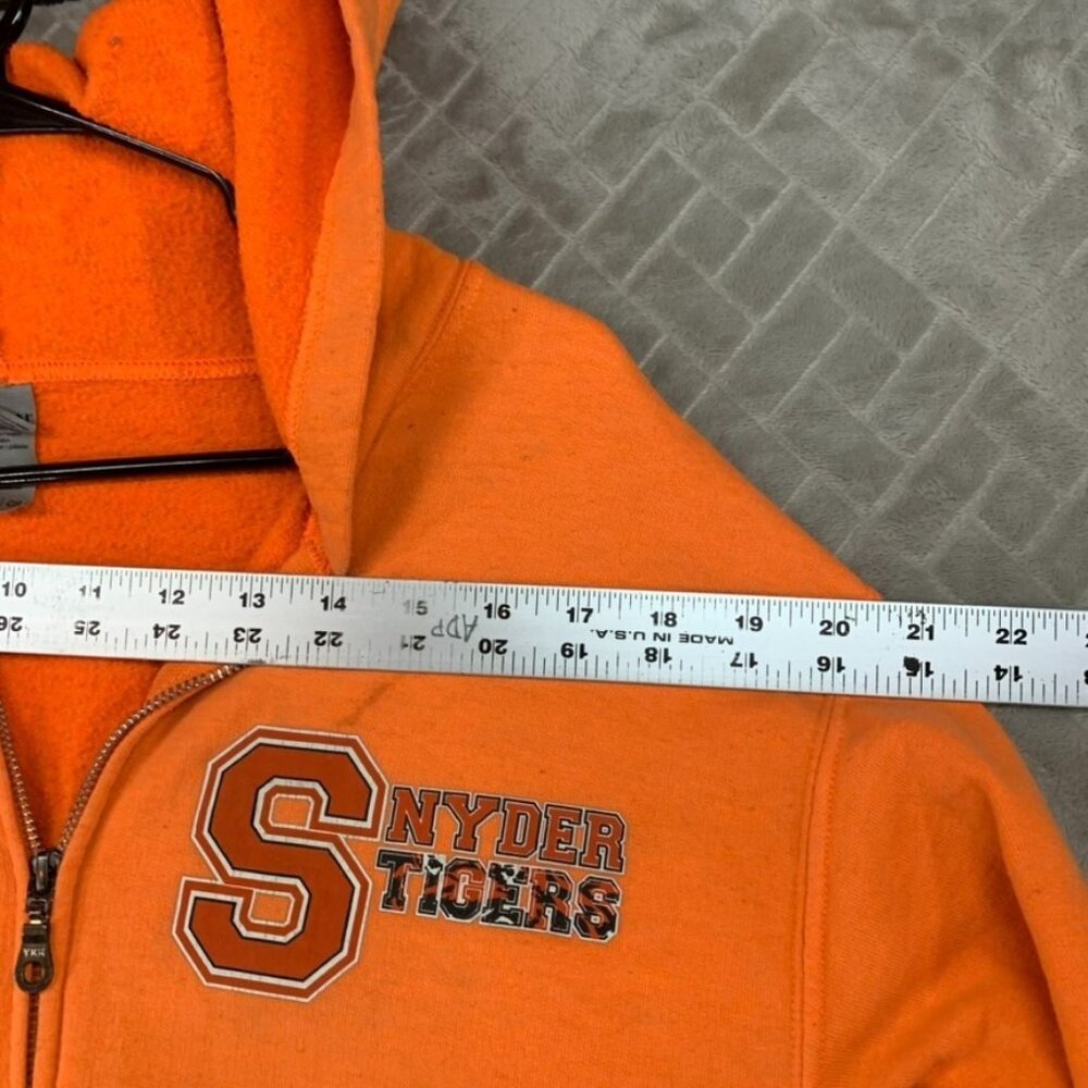Snyder Tigers Adult Small Team Hoodie Sweatshirt Orange Jersey City Zip Up - Picture 7 of 15